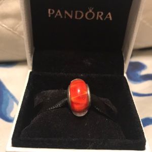 Fire design Murano glass Pandora Charm